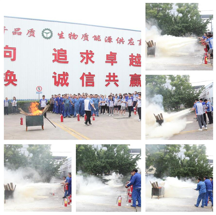 隨后，集團(tuán)消防安全員為廣大職工講解滅火器和消防水槍的使用方法，并現(xiàn)場演示。廣大員工積極參與到教學(xué)演練當(dāng)中，進(jìn)一步鞏固消防培訓(xùn)知識(shí)。